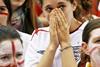 Dejected England fans