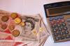 Calculator & cash