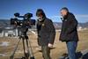 Director Lee Phillips and DOP Graham Smith on location