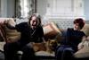 Sharon and Ozzy Osbourne, On the couch with the dogs
