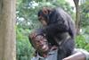 Patrick aryee with chimp (uganda)