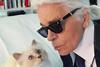 Karl Lagerfeld and cat