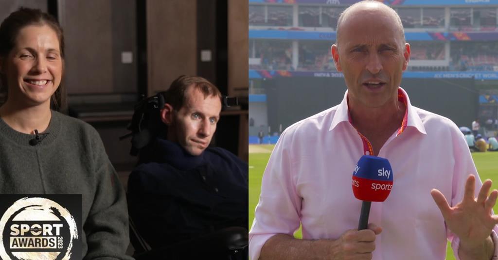 Rob Burrow and Nasser Hussain record messages for the Broadcast Sport ...