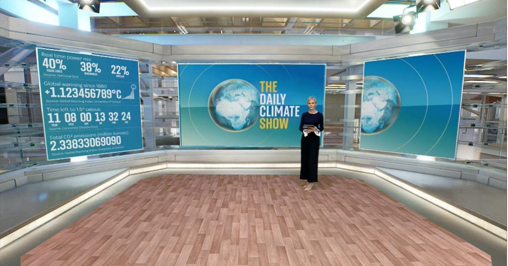 Sky unveils virtual studio for Daily Climate Show | News | Broadcast