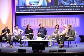 Opening debate panel: Simon Heath, Benjamin Zand, Louisa Compton, Ros Atkins, Bryony Hokpins, Fiona Campbell and John McVay