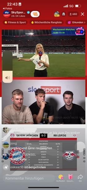 Sky Sports Deutschland – Fußballspiel TikTok1