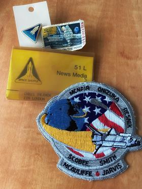 Press passes from Shuttle Challenger explosion coverage