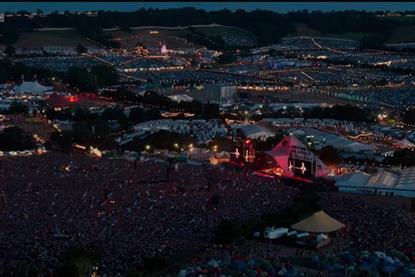 Glastonbury 2023 screengrab drone
