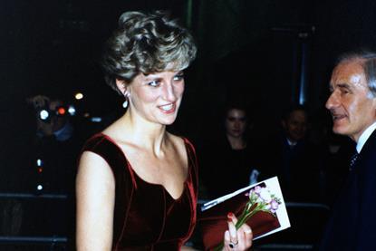Diana in red velvet dress