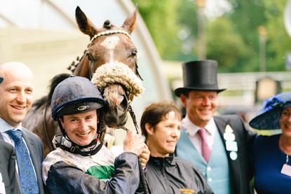 PHOTO TWO_A photo of Oisin Murphy and Andrew Balding celebrating a winner at Royal Ascot in 2019. Will they achieve similar success at the close of Horsepower 
