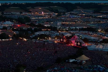 Glastonbury 2023 screengrab drone