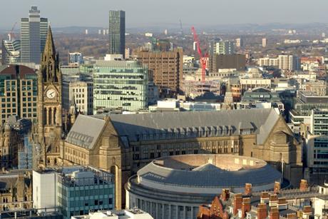 Manchester drone shot