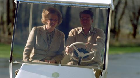 Thatcher and Reagan Golf Cart C26479-2