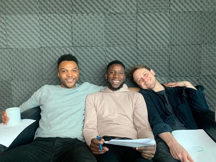 The PDs relaxing in the recording studio