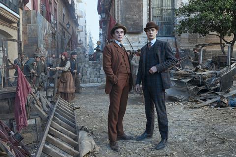 Young Sherlock - Hero Fiennes Tiffin and Donal Finn_Photo Daniel Smith