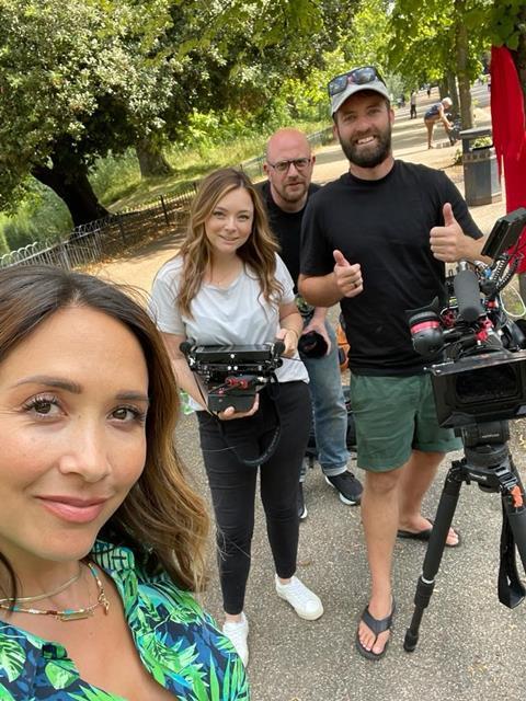 Myleene Klass Director Lucy Rogers DOP Ross Pimlott and Photographer Guy Levy