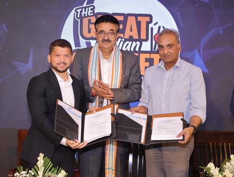 Michael Kivido, MD CricViz and Shri Gaurav Dwivedi, IAS, Chief Executive Officer, Prasar Bharati