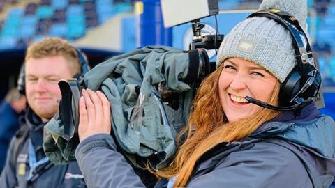 female camera operator