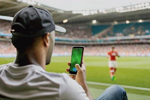 someone watching football