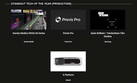 Standout Tech of the Year (Production)