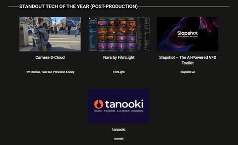 Standout Tech of the Year (Post-Production)