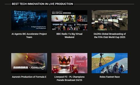 Best Tech Innovation in Live Production