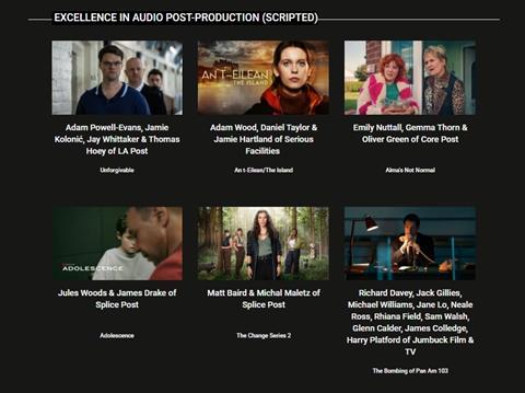 Excellence in Audio Post-Production (Scripted)