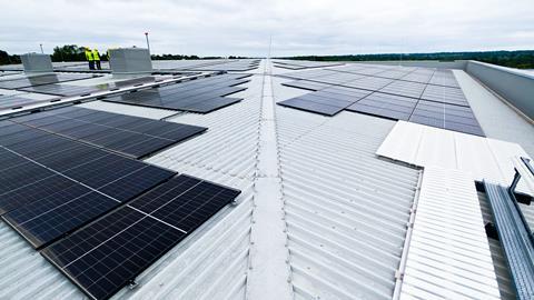 Solar panel installation at Sky Elstree