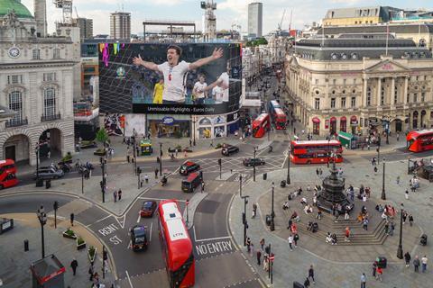 Ocean ITV EUROS Piccadilly Lights