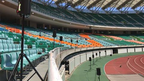 speakers in stadium