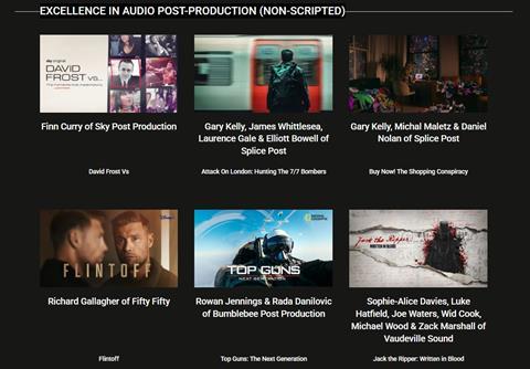 Excellence in Audio Post-Production (Non-Scripted)