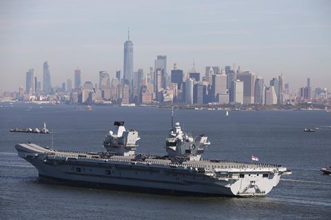 HMS Queen Elizabeth arrives in New York