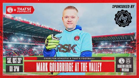 Mark Goldbridge at The Valley Charlton