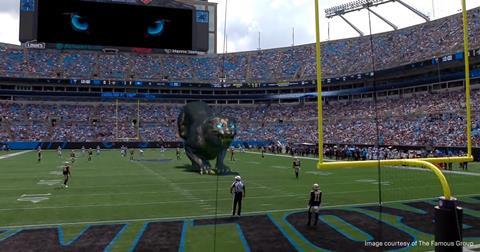 WATCH: Carolina Panthers' Giant 'Mixed-Reality' Panther is Taking Over