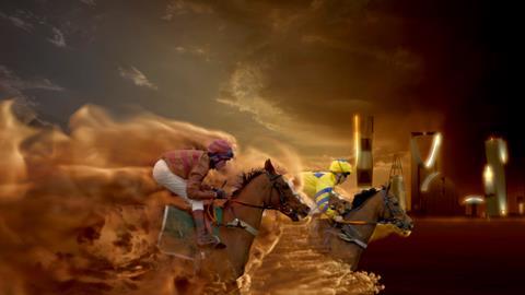 Saudi Cup title sequence horse racing