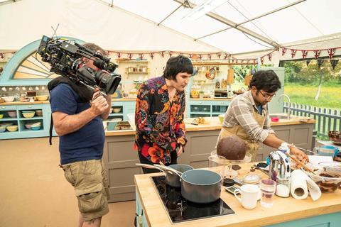 GBBO Damian Eggs- Camera Operator, Noel Fielding- Presenter, Rahul Mandal