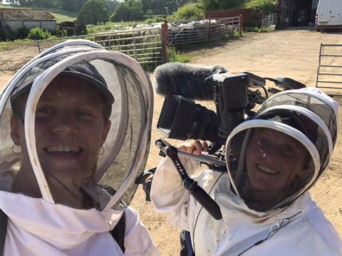 Cara and Suzanne on Ian's farm