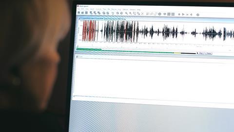 Forensic Audiologist Liz McClelland reviews the police surveillance recordings