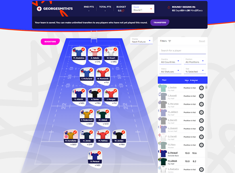 Rugby World Cup Fantasy League