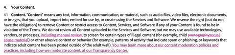 Adobe Creative Cloud terms of service AI 1