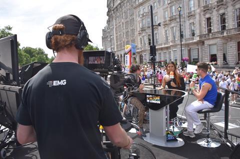 Image 1 - EMG Gravity Media Crew capturing Pride in London 2024