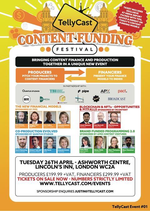 Tellycast content funding festival