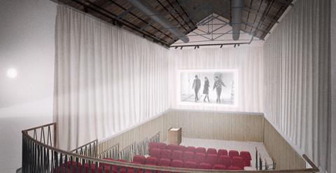 3 Mills Studios renovated screening room illustration - courtesy of Freehaus