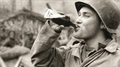 GI drinking coke