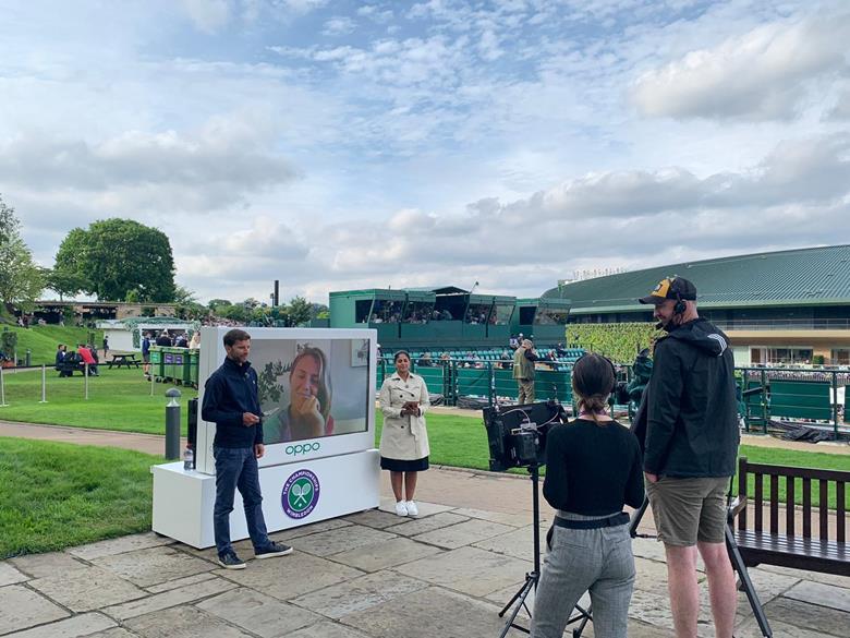 Behindthescenes at The Wimbledon Channel News Broadcast